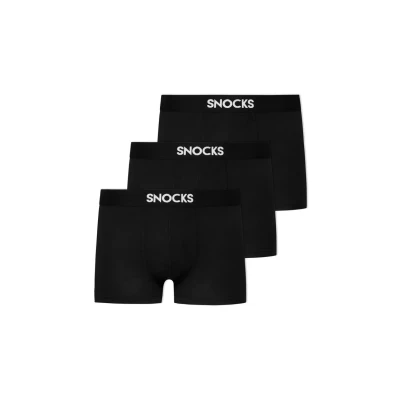 Immagine di Snocks Boxer Uomo Microfibra Elasticizzato Paco da 3 Mutande Intimo in Micromodal Nero Taglia L (Large) Slip Intimissimi Neri
