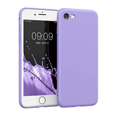 Immagine di kwmobile Custodia Compatibile con Apple iPhone SE (2022) / (2020) 8 7 Cover Back Case per Smartphone in Silicone TPU Protezione Gommata lavanda lilla