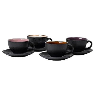 Immagine di Bitz Cup and Saucer Gastro Black/multi Pink 240 ml 4 Pieces