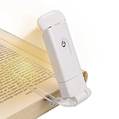 Immagine di DEWENWILS Luce per Lettura Libri a Letto, da LED portatile con clip, 2 Luminosità regolabili, Colori Ambra, Lampada ricaricabile USB, perfetta Amanti dei