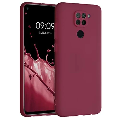 Immagine di kwmobile Custodia Compatibile con Xiaomi Redmi Note 9 Cover Back Case per Smartphone in Silicone TPU Protezione Gommata viola bordeaux