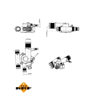 Immagine di NRF 725059 Termostato motore 89 con sensore, anello tenuta alloggiamento RENAULT: CLIO 2, Kangoo I, I Express, OPEL: Vivaro A Van