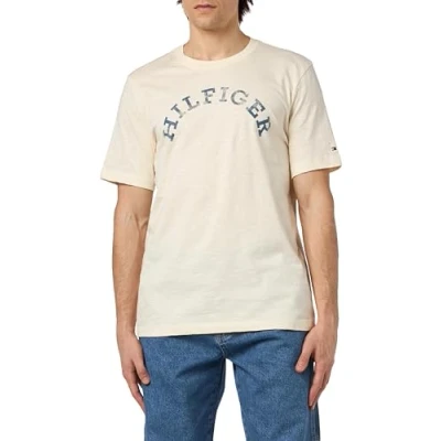 Immagine di Tommy Hilfiger Arched TEE Tshirt con stampa, Uomo, Taglia: XS, Calico
