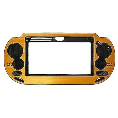 Immagine di OSTENT Case di Copertura Protettiva in Metallo Alluminio Compatibile per la Console PSV Sony PS Vita Colore Oro