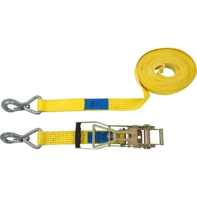 Immagine di Petex 43193119 Cinghia di fissaggio doppia Capacità carico in trazione diretta (singola/diretta)=2500 daN (L x L) 10 m 50 mm Cricchetto a leva lunga EN