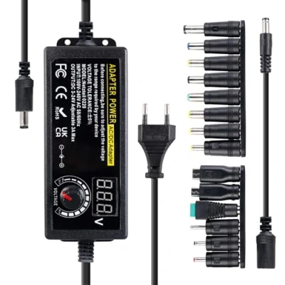 Immagine di Alimentatore Universale 3 V 24 V, Adattatore Di Alimentazione 72 W, Regolabile, 100V 240V Con 14 Punte E Convertitore Polarità Per Elettrodomestici