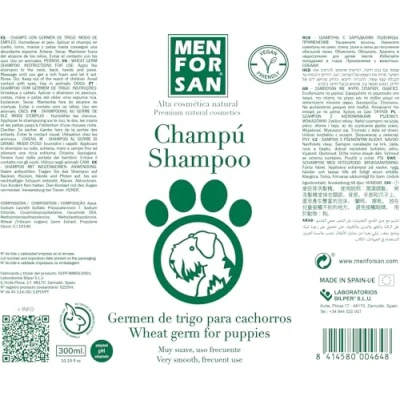 Immagine di Shampoing pour animaux de compagnie Menforsan Chiots Germe blé (300 ml)