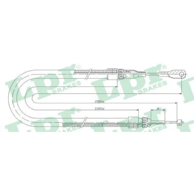 Immagine di LPR C0399B Cavo Freno 2570/2370 a tamburo, disco