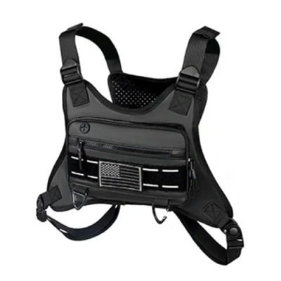 Immagine di HUAJINGKEJI Pesca petto Bag Tattically Chest Rigs Zaini Running Vest Front Pack Per Corsa Ciclismo