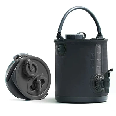 Immagine di Colapz 2 in 1 8 Litri Serbatoio Acqua da Campeggio Lattina con Rubinetto Contenitore Dispenser Grigio