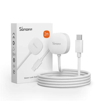 Immagine di SONOFF Cavo di rilevamento perdite d&#039;acqua, funziona con sensore d&#039;acqua SNZB 05P, lunghezza 2 m