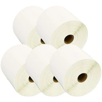 Immagine di Cartridges Kingdom 5 x Zebra 100mm 150mm Bianco Termica Diretta Etichette (500 per Rotolo) compatibile GK420d GK420t GC420d GX420d GX420t GC420t GX430t GT800 ZD420 LP2844