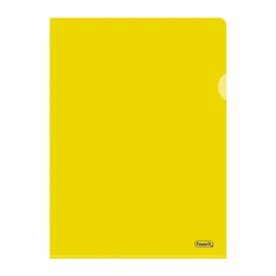 Immagine di Favorit, Cartelline a L, 25 pezzi, Formato 22x30 cm, Finitura Liscia, Bio Based, Copertina Gialla