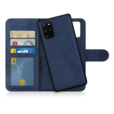 Immagine di MyGadget Cover per Samsung Galaxy S20 Plus Custodia Libretto Magnetica Portafoglio Flip Wallet Case Porta Carte Similpelle PU Removibile Blu Scuro