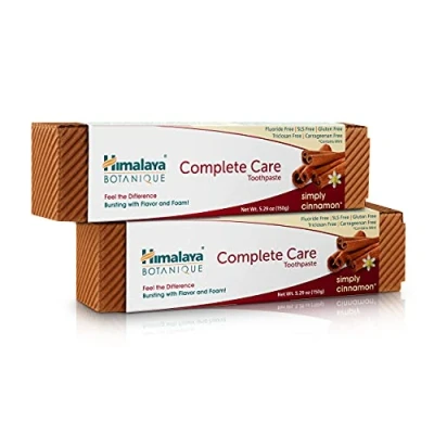 Immagine di Himalaya Botanique Complete Care Toothpaste with Natural Cinnamon and mint Flouride &amp; SLS free formula fights bacteria tooth decay 150g (Pack of 2)