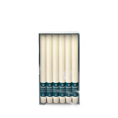 Immagine di Spaas 12 x candele rustiche non profumate per uso domestico, ± 8 ore, avorio, D 21 mm H 250