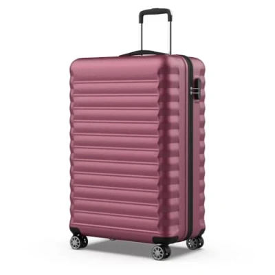 Immagine di NUMADA Valigia Grande Upfly 25Kg 28&#039; ABS (75x49x29cm) con chiusura a combinazione e 4 ruote doppie 360 Resistente Leggera Interni scomparti Bordeaux