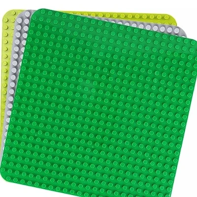 Immagine di 3 Grande piastra compatibile con piastre Lego Duplo,Classic base Verde grande, Giochi per Bambini in Età Prescolare, Superfice Costruzioni Creative,piastra di 38cm x