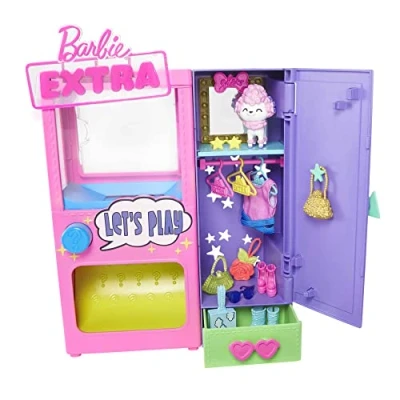 Immagine di Barbie Extra Moda a Sorpresa Playset con 20 Accessori, tra Cui Un Barboncino, Guardaroba e Pulsante per Prendere Gli Giocattolo Bambini 3+ Anni, HFG75