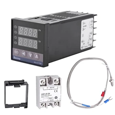 Immagine di Walfront 0 ℃ 1300 allarme digitale REX C100 Dual Digital Termostato LED PID Temperatura Relè uscita AC 110 V 240