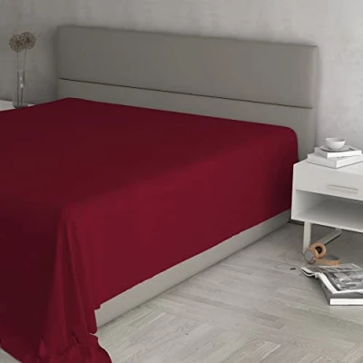 Immagine di Lenzuolo sopra “Max Color 100% Cotone, Bordeaux, Matrimoniale Maxi