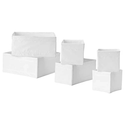 Immagine di Ikea Skubb Set di 6 scatole, colore: Bianco