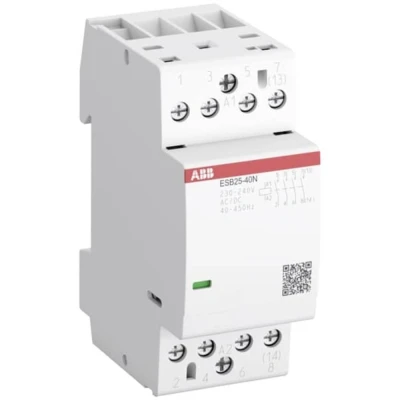 Immagine di ABB ESB25 22N 06 Contattore di installazione per scheda distribuzione, 4 poli, 25 Amp, 220/400V DC/AC (ABB1SAE231111R0622)