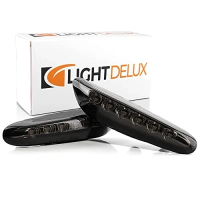 Immagine di LIGHTDELUX Indicatore di direzione laterale a LED, senza messaggio errore, omologato ECE, compatibile con BMW V 170141
