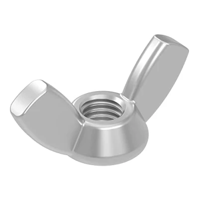 Immagine di SECCARO Dado ad ala M6, acciaio inox V2A VA A2, DIN 315, forma americana, 20 pezzi