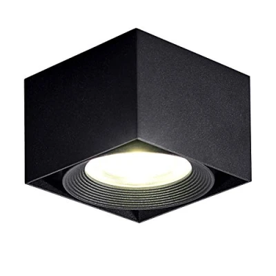 Immagine di Dr.lazy 10W LED Spot light Faretti da soffitto,Faretto Lampada,plafoniera faretto,Lampade Orientabili,Faretti muro,10x10x7CM (Nero 4000K)
