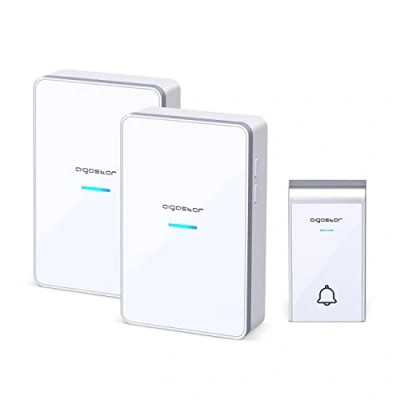 Immagine di Campanello Senza Fili,Aigostar Wireless Impermeabile, Portata 150m con 36 Melodie e 3 Livelli di Volume, 1 Trasmettitore + 2 Ricevitori