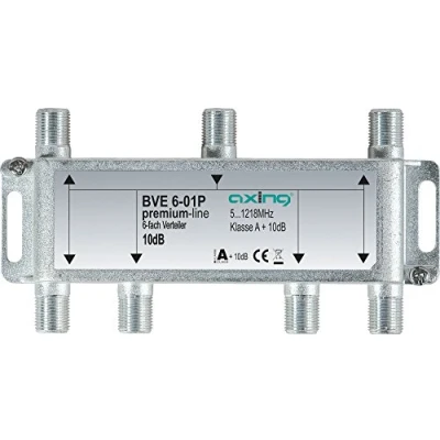 Immagine di Axing BVE 6 01P Distributore uscite partitore TV via cavo CATV Multimedia DVB T2 5 1218 MHz metallo