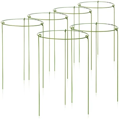 Immagine di com four® 6X Supporto per Fiori e Piante 28cm cespuglio Rotondo Fiori, viticci perenni Ø 18 cm