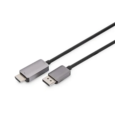 Immagine di Digitus DisplayPort Cavo adattatore Spina DisplayPort, HDMI A 1.8 m Nero DB 340305 018 S UHD 8K;, tripla schermatura, Flessibile, Privo di alogeni