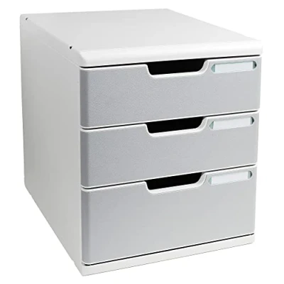 Immagine di Exacompta 325041 Cassettiera con 3 cassetti, Modulo A4, Grigio