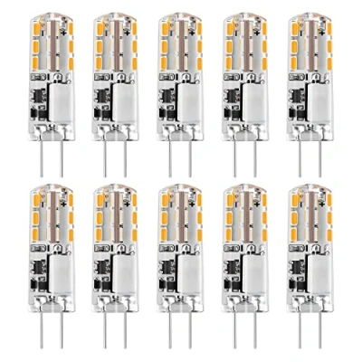 Immagine di I SHUNFA lampadine a LED G4, 1.24W, sostituisce alogene da 20 W, luce bianca calda, 3000 K, 12 V AC/DC, 100 lm, senza sfarfallio, non dimmerabile, lampadina G4 (Confezione 10)