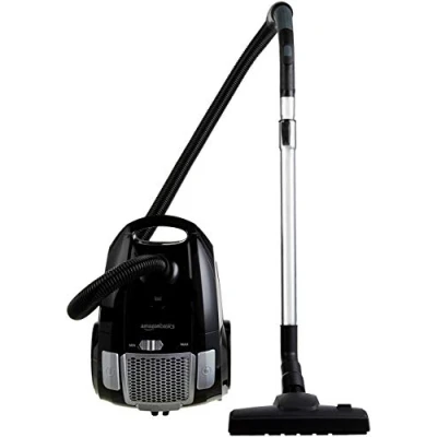 Immagine di Amazon Basics, Potente Aspirapolvere a Cilindro, con Sacchetto, per Pavimenti Duri e Tappeti, Filtro HEPA Controllo della Velocità, 700 W, 3.0 l (EU), Nero