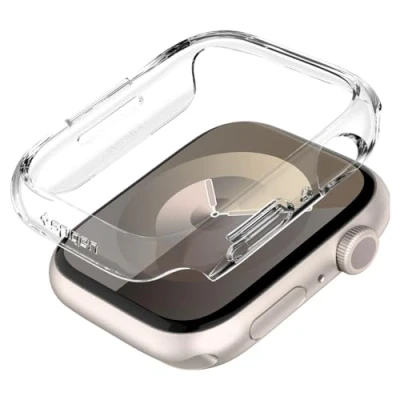 Immagine di Spigen Cover Thin Fit Compatibile con Apple Watch Series per 9/8/7 (41mm) Crystal Clear