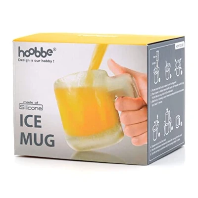 Immagine di CKB LTD® The Make Your Own Ice Beer Set di tazze per birra ghiacciata, ideale e sidro, divertente boccale in vetro congelato, stampo plastica