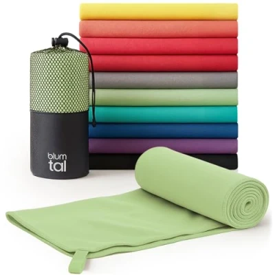 Immagine di Blumtal asciugamano microfibra 180x90 cm palestra asciugatura rapida donna asciugamani da viaggio verde
