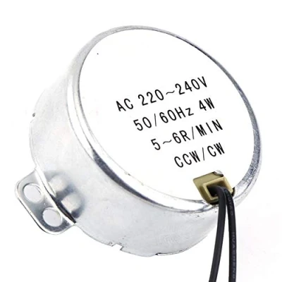 Immagine di Motoriduttore CW/CCW 4W automazione industriale motore speciale Parti e accessori caldaie Motori Giradischi Synchronous Synchron Motor 50 / 60Hz Frequency AC 220 240V(5 6RPM)