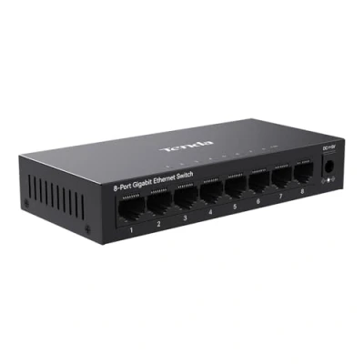 Immagine di Tenda Switch Ethernet 8 Porte Gigabit TEG1008M, 10/100/1000 Mbps, Hub Ethernet, Adatto per Casa e Ufficio, Montaggio Desktop o a Parete, Plug &amp; Play, Struttura in Acciaio
