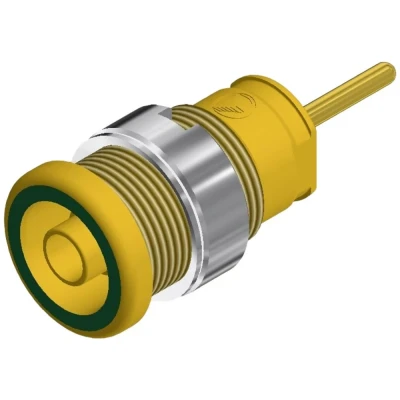 Immagine di SKS Hirschmann SEB 2630 S1,9 Presa di sicurezza da laboratorio verticale Ø perno: 4 mm Verde, Giallo 1 pz.