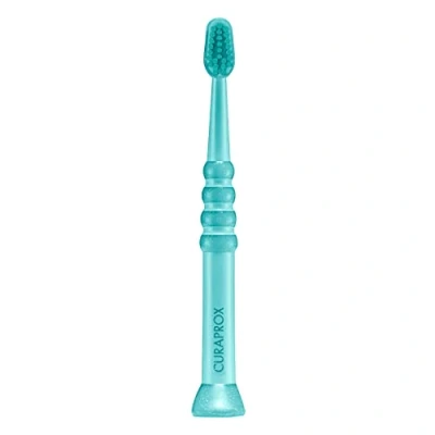 Immagine di Curaprox Spazzolino da denti per bambini, con 4260 setole extra morbide e piccola testa gommata, i primi denti, verde