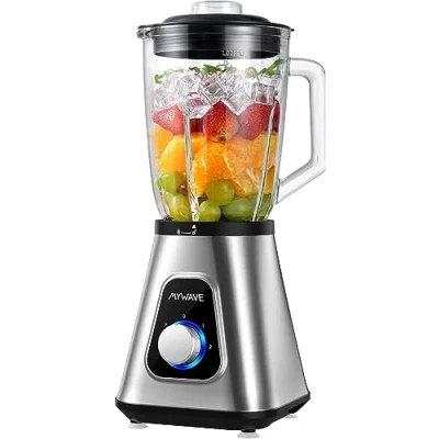 Immagine di My Wave Frullatore a tazza Potenza 1300 W Capacità di 1,5 L e 2 velocità + Pulse per liquidi solidi Lame in acciaio inox bicchiere rimovibile Lavabile lavastoviglie