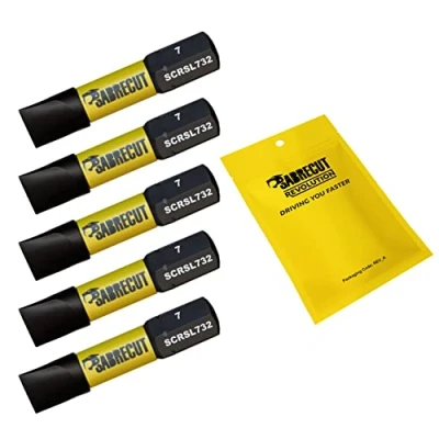 Immagine di 5 x SabreCut SCRSL732_5 32 mm SL7 Set di punte per cacciavite a impatto magnetico scanalato Single Ended Heavy Duty compatibile con Dewalt Milwaukee Bosch Makita e altri