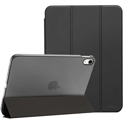 Immagine di ProCase per iPad 10a Generazione Custodia 2022 [A2696 A2757 A2777], 10,9 Pollici Sottile Protettiva Leggera Smart Cover 10, Auto Sveglia/Sonno Nero