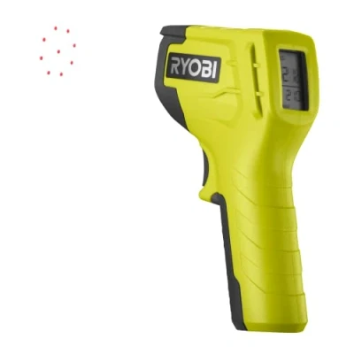 Immagine di Ryobi RBIRT08, Termometro ad Infrarossi, per Misurare la Temperatura di Superficie, Misurazione Area 1M ⌀ a Distanza 8m