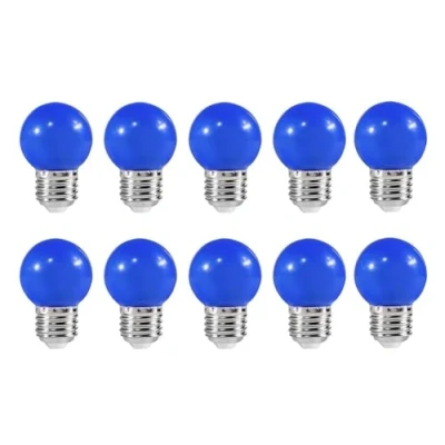 Immagine di ZFQ lampadine colorate da 2 W, E27, G45, per matrimoni, Halloween, Natale, feste, bar, blu