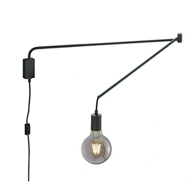 Immagine di Trio Leuchten Lampada da parete Line 200200132, in metallo nero opaco, non include 1 x E27